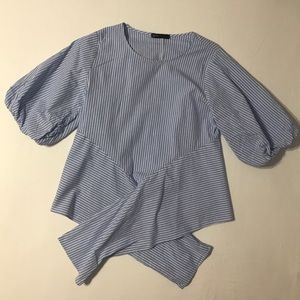 Blouse with bell sleeves